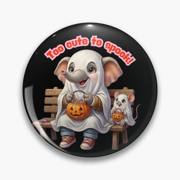 Item preview, Too Cute To Spook Cute Halloween Elephant Mouse Ghost designed and sold by BonnieGlam13.