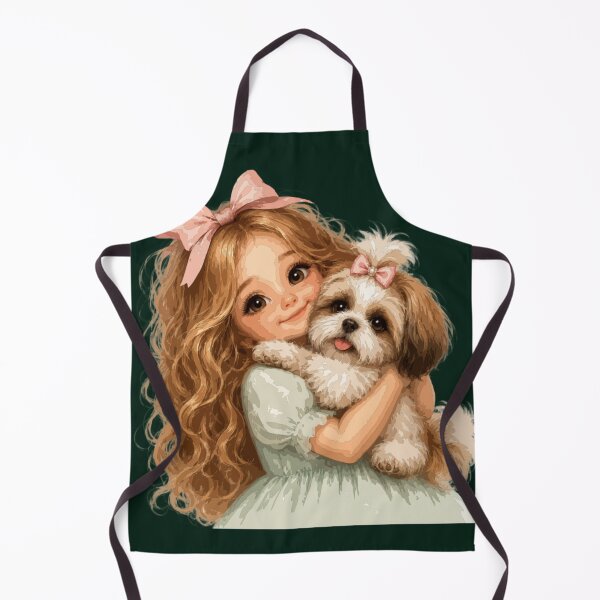Item preview, Shih Tzu Best Friend – Girl and Dog Hug designed and sold by PawsAndPallette .