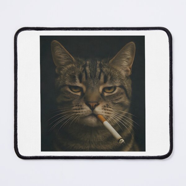 Item preview, Funny Cat With Cigarette Grumpy Smoking Cat | Limited Edition designed and sold by kidgoback.