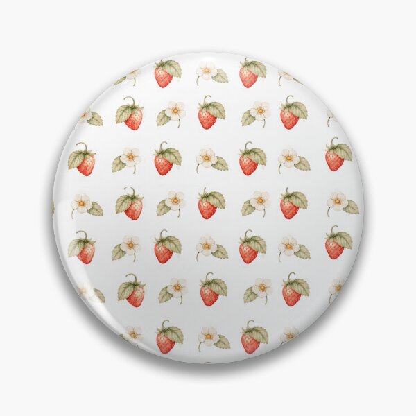 Item preview, Seamless Watercolor Strawberry and blossoms pattern designed and sold by TerracottaStore.