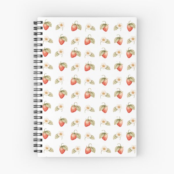 Item preview, Seamless Watercolor Strawberry and blossoms pattern designed and sold by TerracottaStore.