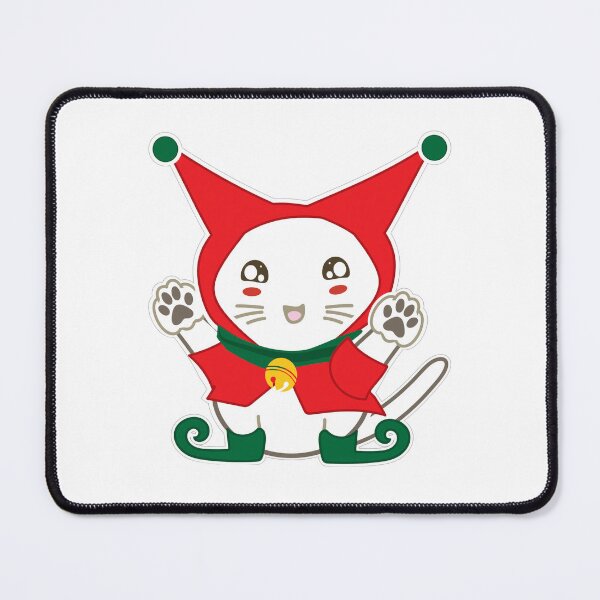 Item preview, Meowy Christmas Happy Cat Year Cheerful Christmas Elf Cat designed and sold by Kimonokatt.