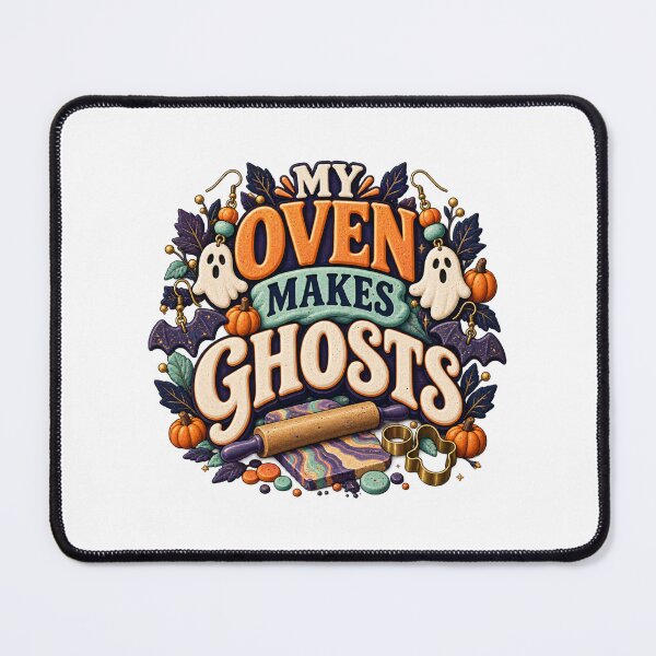 Item preview, My Oven Makes Ghosts Illustrated Earrings designed and sold by UrbanCanvvas.