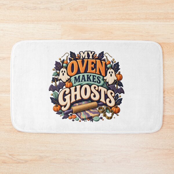 Item preview, My Oven Makes Ghosts Illustrated Earrings designed and sold by UrbanCanvvas.