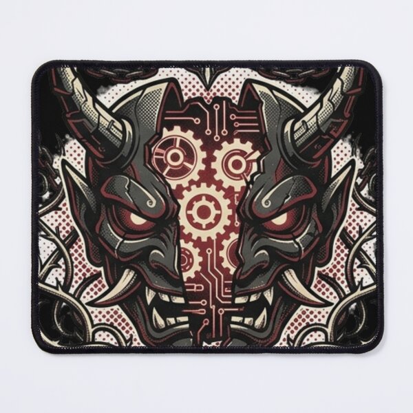 Item preview, Mechanical Demon – Cyberpunk Oni & Industrial Gothic Graphic Art designed and sold by Bekado.