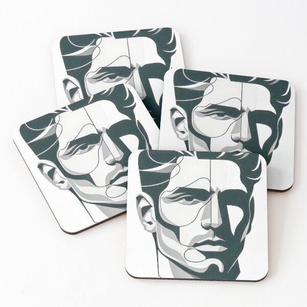 Item preview, Monochrome Geometric Male Portrait Illustration  designed and sold by LCPcreations.