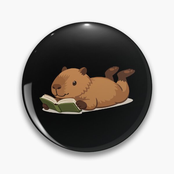 Item preview, Capybara Cartoon Reading Book  designed and sold by stylishdzign.