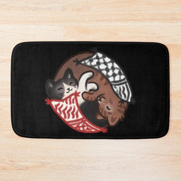 Item preview, Catffiyeh, Palestine Cats wearing Keffiyeh designed and sold by MarhabaCats.
