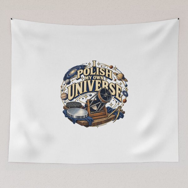 Item preview, I Polish My Own Universe Illustrated Telescope designed and sold by UrbanCanvvas.