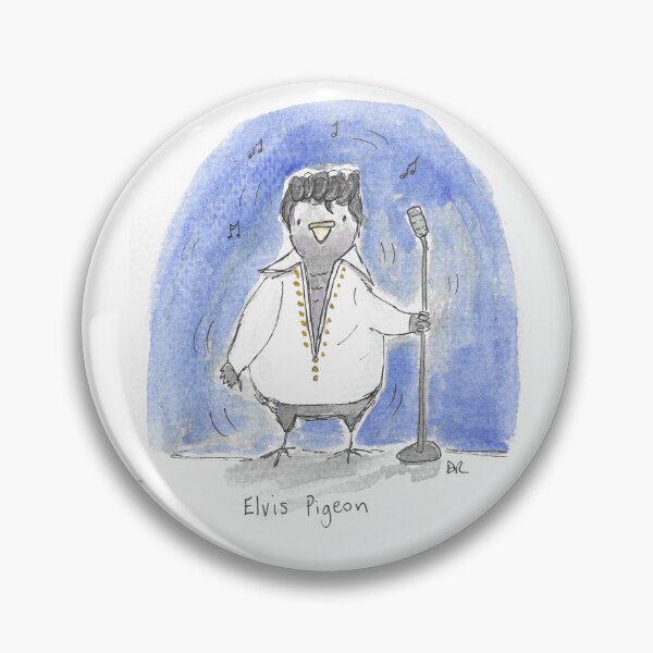 Item preview, Elvis Presley Pigeon Illustration designed and sold by DebTheZeb.