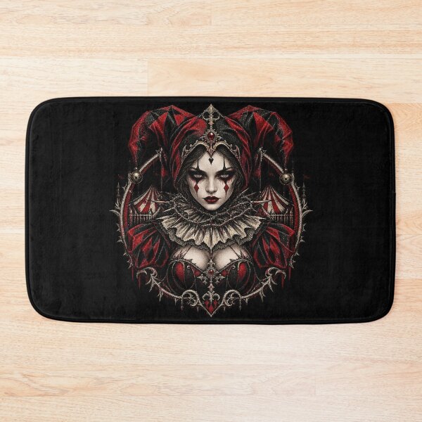 Item preview, Crimson Harlequin Queen – Gothic Carnival of Shadows designed and sold by TheInkRaven.