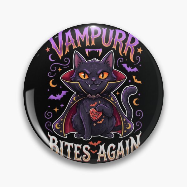 Item preview, Vampurr Bites Again Funny Cat  designed and sold by Zbixu.