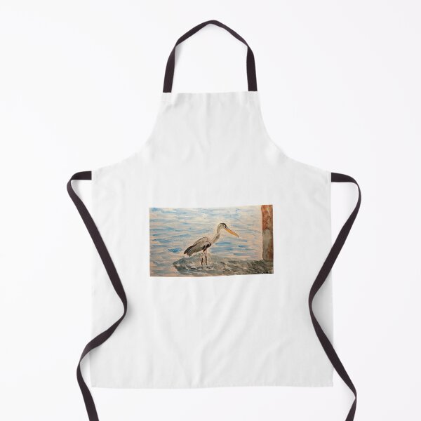 Item preview, Graceful Heron by the Water – Coastal Watercolor Bird Art designed and sold by BirdandaBrush.
