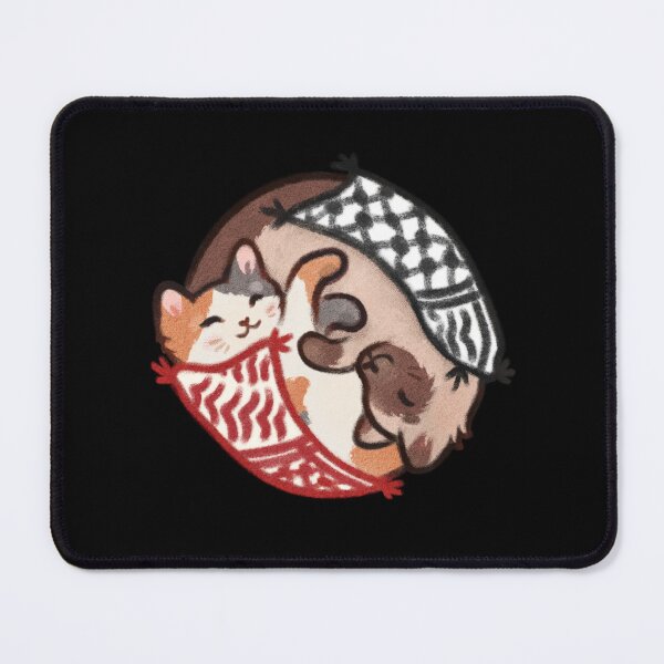 Item preview, Catffiyeh, Palestine Cats wearing Keffiyeh designed and sold by MarhabaCats.