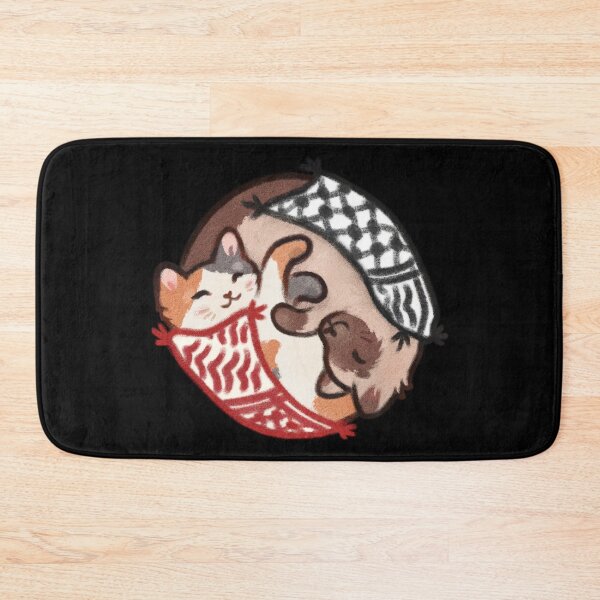 Item preview, Catffiyeh, Palestine Cats wearing Keffiyeh designed and sold by MarhabaCats.