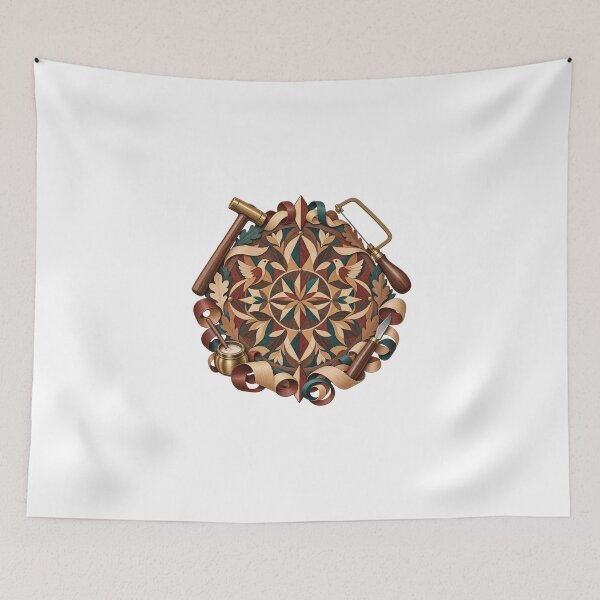 Item preview, Decorative Marquetry Veneer Sunburst designed and sold by UrbanCanvvas.