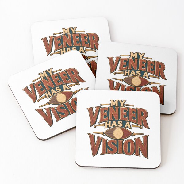 Item preview, My Veneer Has a Vision Marquetry Pun designed and sold by UrbanCanvvas.