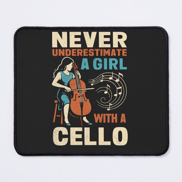 Item preview, Never Underestimate a Girl with Cello Funny Cello Design designed and sold by Artful Paws.