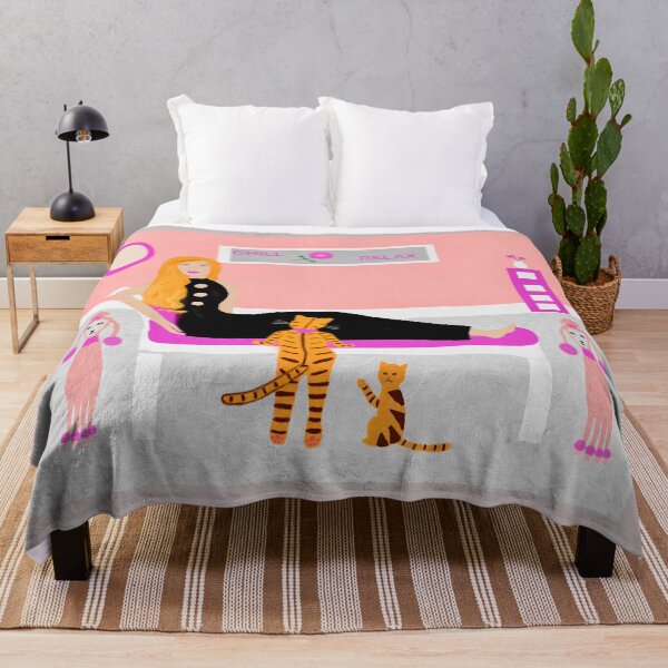 Item preview, Woman with Pets in Vibrant Room designed and sold by Elaine M Hayward .