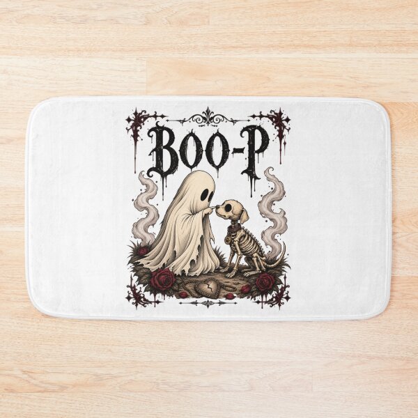 Item preview, Boo-p Ghost Touch Skeleton Dog Dark Vintage Retro Halloween designed and sold by BodyBagBklyn.