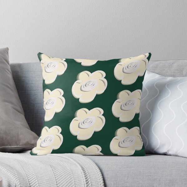 Item preview, Retro Daisy Pattern Scandi Folk - Deep Forest Green designed and sold by CaramelCo.