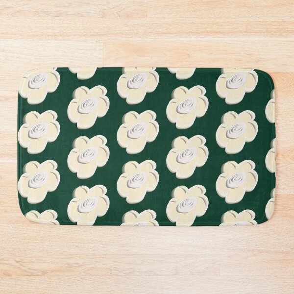 Item preview, Retro Daisy Pattern Scandi Folk - Deep Forest Green designed and sold by CaramelCo.