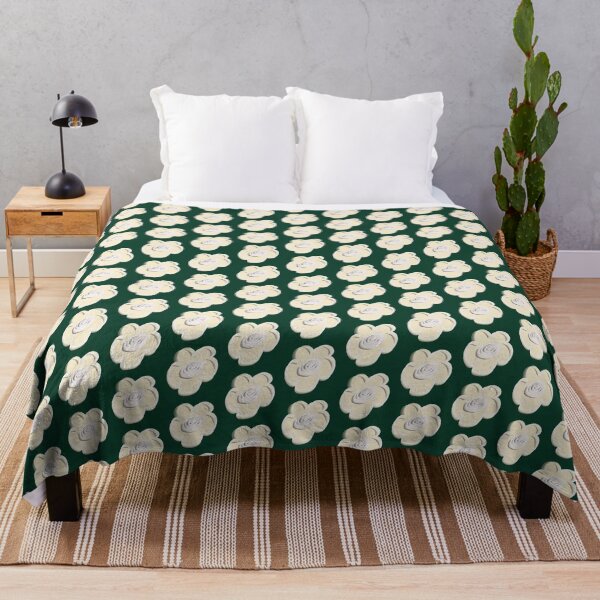 Item preview, Retro Daisy Pattern Scandi Folk - Deep Forest Green designed and sold by CaramelCo.