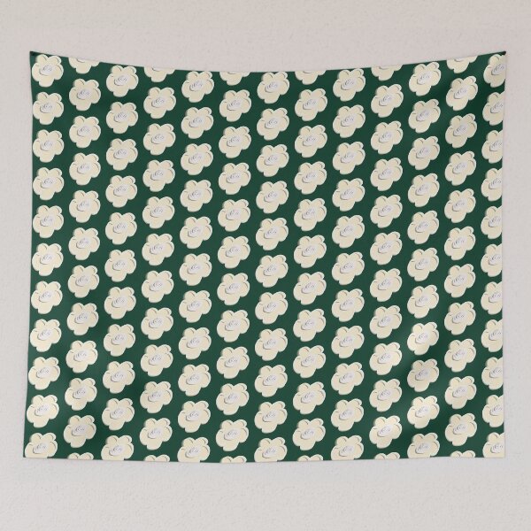 Item preview, Retro Daisy Pattern Scandi Folk - Deep Forest Green designed and sold by CaramelCo.