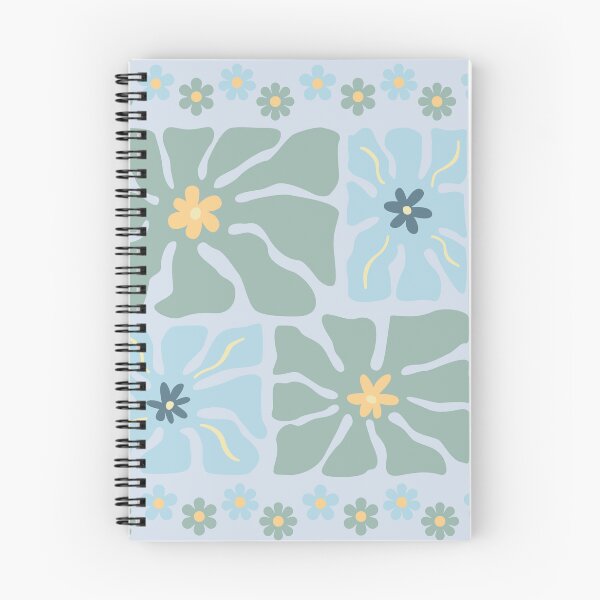 Item preview, Boho floral quads (sky blue/sage) designed and sold by 247DesignStudio.
