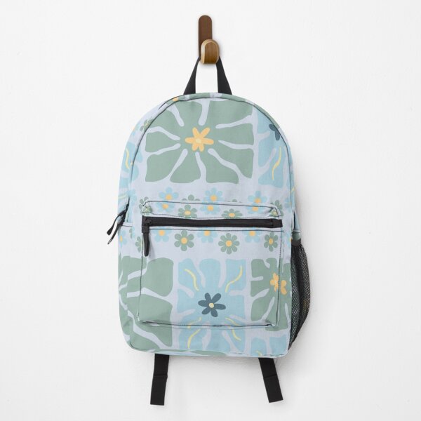 Item preview, Boho floral quads (sky blue/sage) designed and sold by 247DesignStudio.