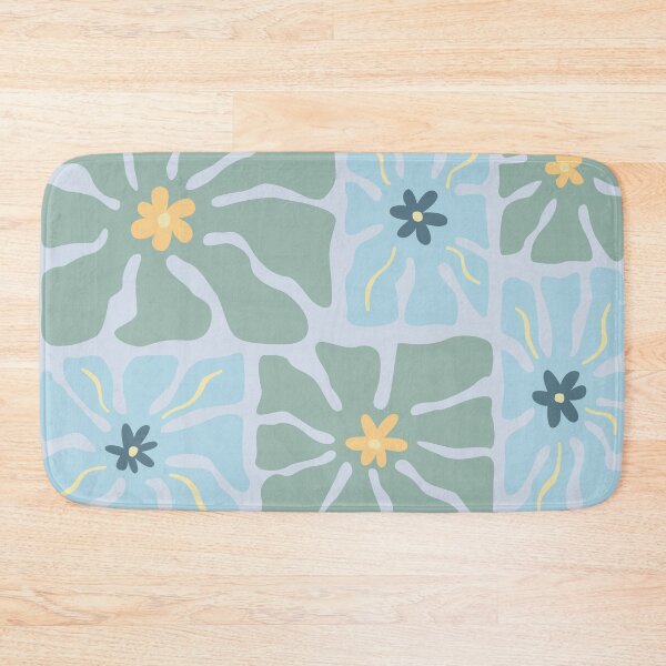 Item preview, Boho floral quads (sky blue/sage) designed and sold by 247DesignStudio.