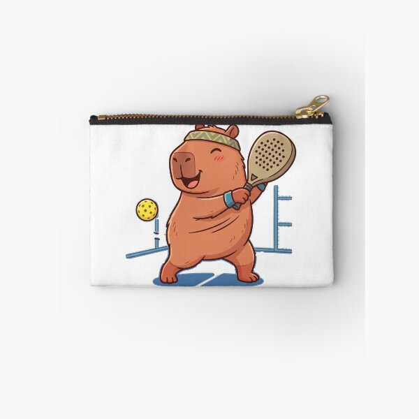 Item preview, Cute Capybara Playing Padel Kawaii Sport designed and sold by DofinaSur.