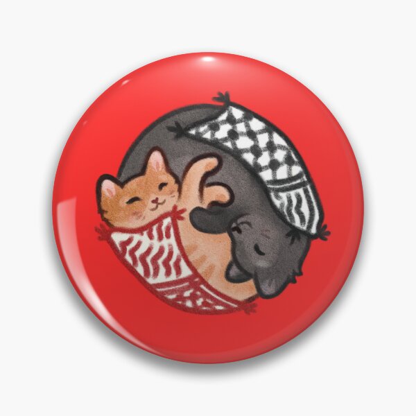 Item preview, Catffiyeh, Palestine Cats wearing Keffiyeh designed and sold by MarhabaCats.