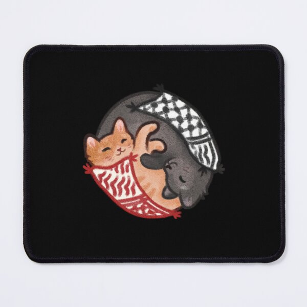 Item preview, Catffiyeh, Palestine Cats wearing Keffiyeh designed and sold by MarhabaCats.
