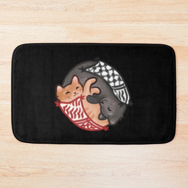 Item preview, Catffiyeh, Palestine Cats wearing Keffiyeh designed and sold by MarhabaCats.