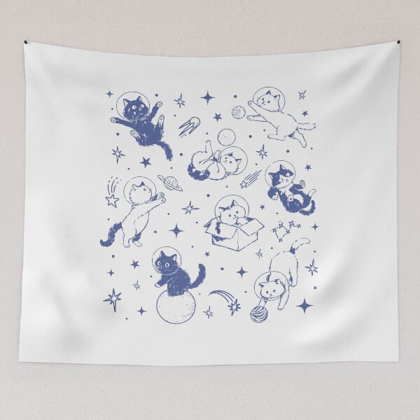 Item preview, Space Cats Adventure Pattern designed and sold by StormbornAther.