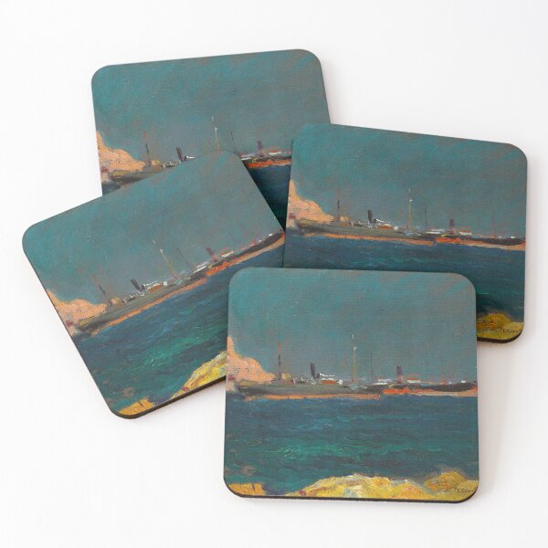 Item preview, Puerto de Jávea, Spanish Mediterranean Sea fishing boats nautical painting by Joaquín Sorolla y Bastida designed and sold by Jéanpaul  Ferro.