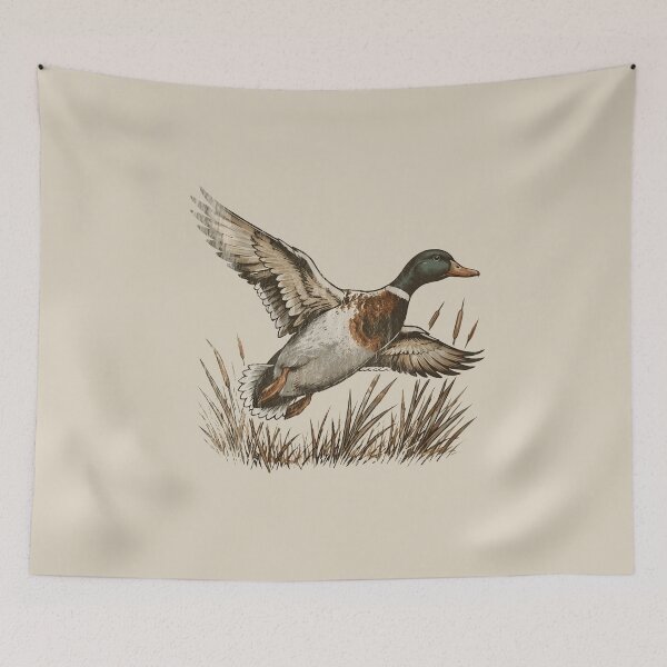 Item preview, Vintage Mallard Duck Flying Wetland Hunting Nature Wildlife Graphic designed and sold by Miniadecal.