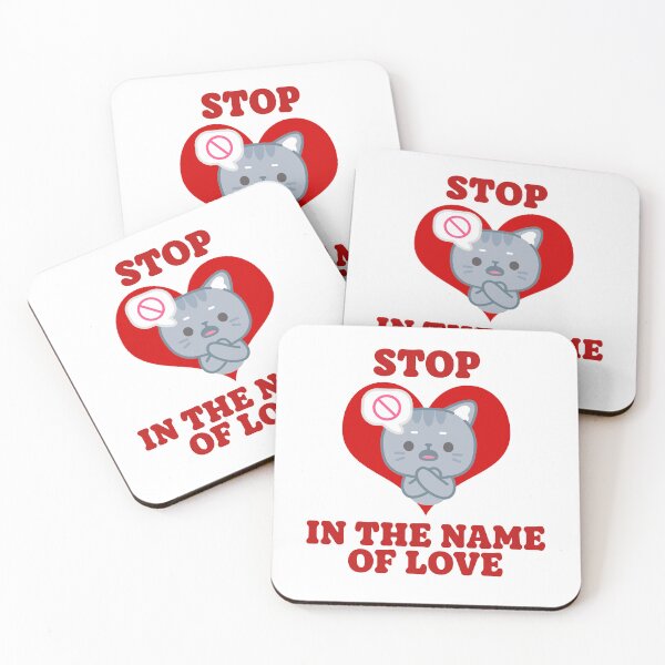 Item preview, Stop in the name of love, grey tabby stopping you designed and sold by BigfeetLittlepaws.