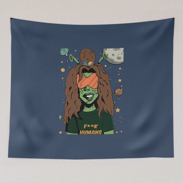 Item preview, Anti human club cosmic Alian girl designed and sold by Studioarmani.