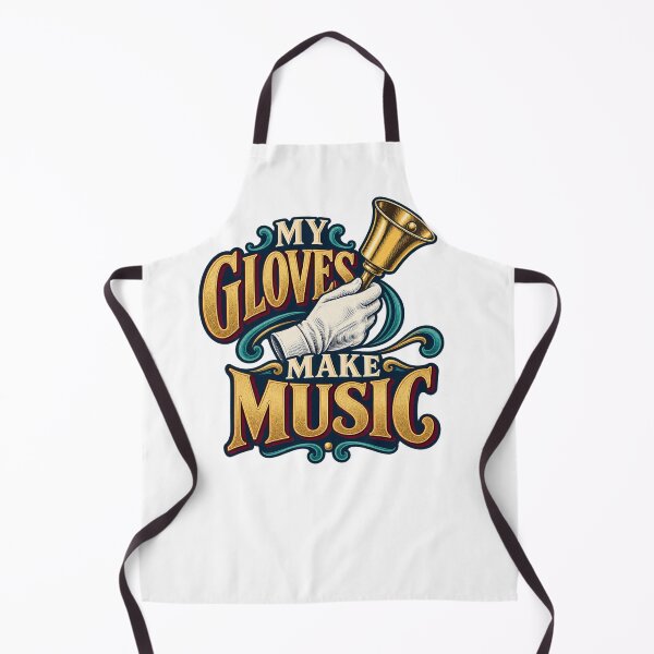Item preview, My Gloves Make Music Handbell Pun designed and sold by UrbanCanvvas.