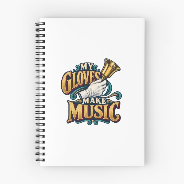 Item preview, My Gloves Make Music Handbell Pun designed and sold by UrbanCanvvas.