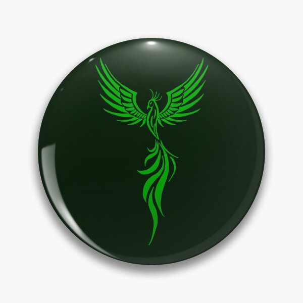 Item preview, Vibrant Green Phoenix Rising Silhouette Art designed and sold by URSM.