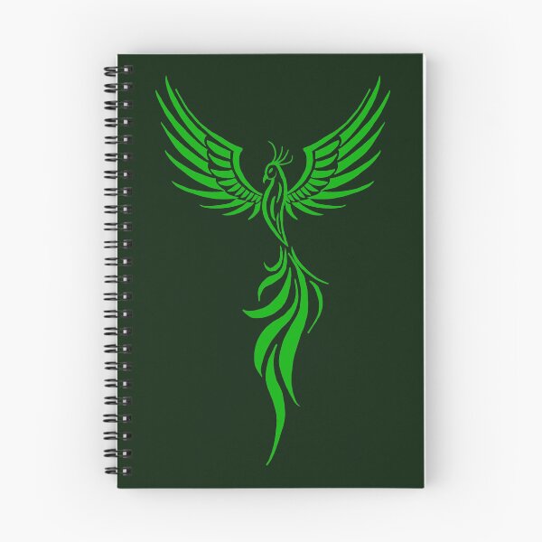 Item preview, Vibrant Green Phoenix Rising Silhouette Art designed and sold by URSM.