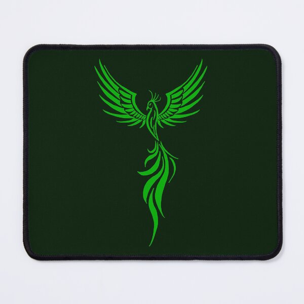 Item preview, Vibrant Green Phoenix Rising Silhouette Art designed and sold by URSM.