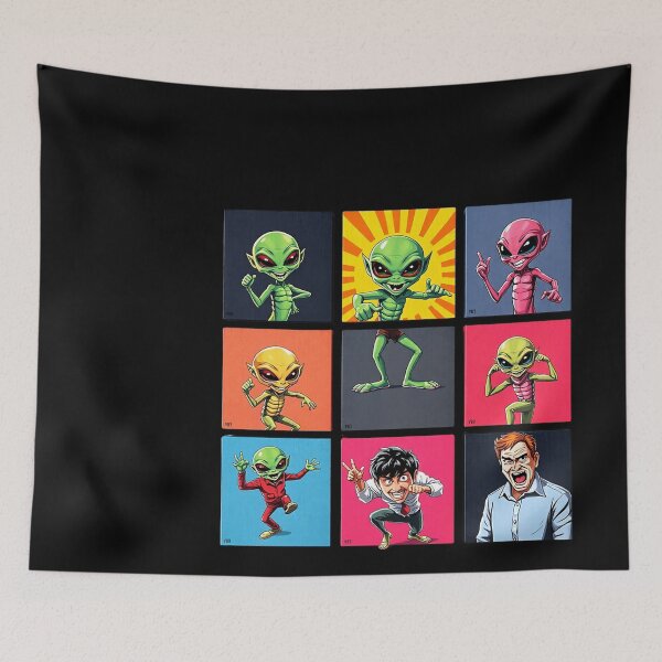 Item preview, Aliens - Human Interactions - Series 3 - Chart 88816000 - Dynamic Poses And Funny Expressions - Design For Cases Stickers Posters And More designed and sold by dyneskissern.