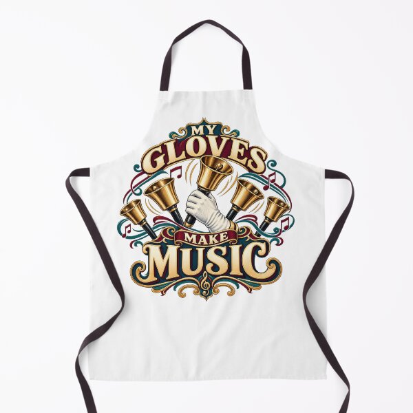 Item preview, My Gloves Make Music Illustrated Handbells designed and sold by UrbanCanvvas.