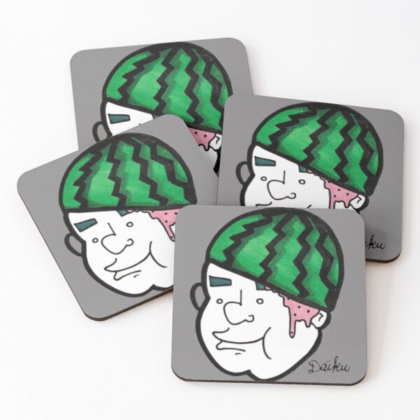 Item preview, Watermelon Brain Cartoon Head designed and sold by BlueLagone.