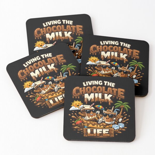 Item preview, Living the Chocolate Milk Life – Tropical Summer Cartoon designed and sold by SidTastic .