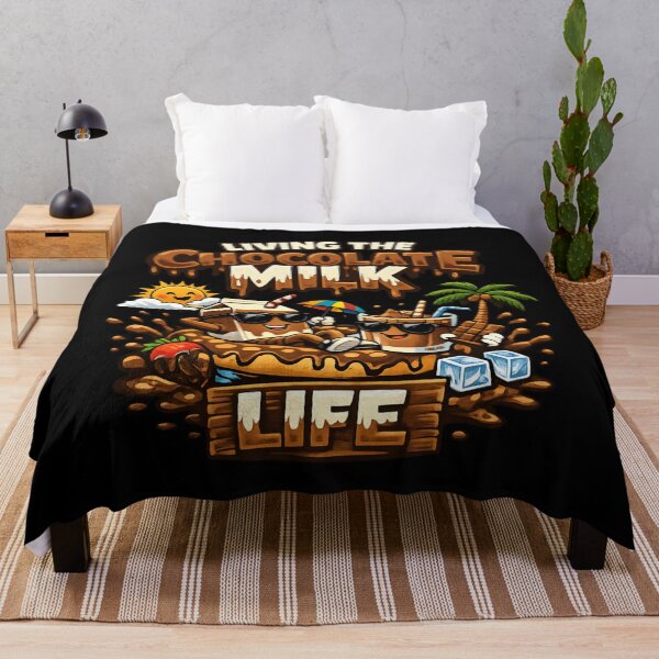 Item preview, Living the Chocolate Milk Life – Tropical Summer Cartoon designed and sold by SidTastic .